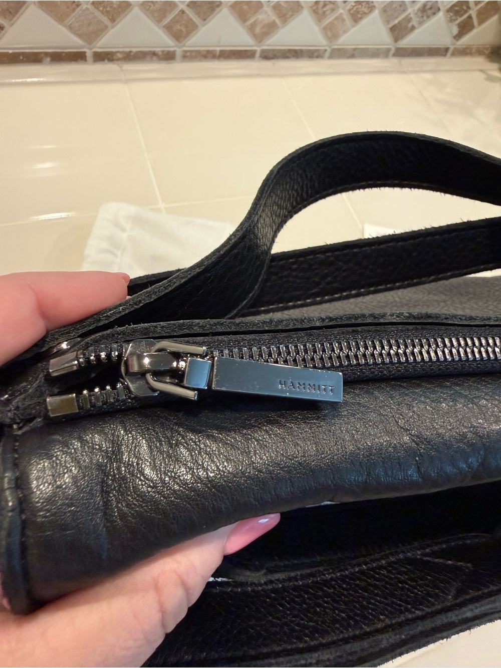 Hammitt Montana Clutch Leather Crossbody Gunmetal Hardware - Picture 6 of 15